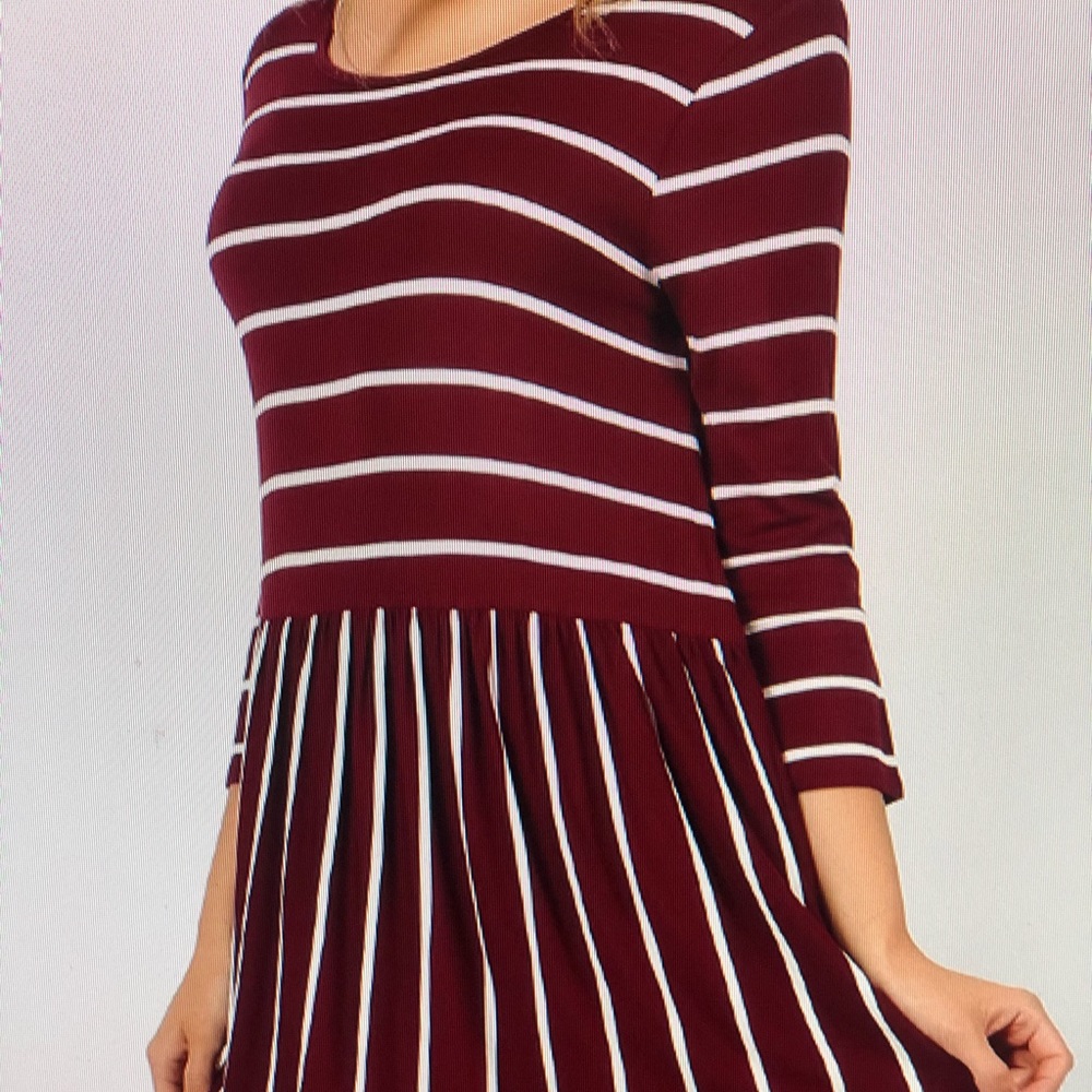 Burgundy striped tunic